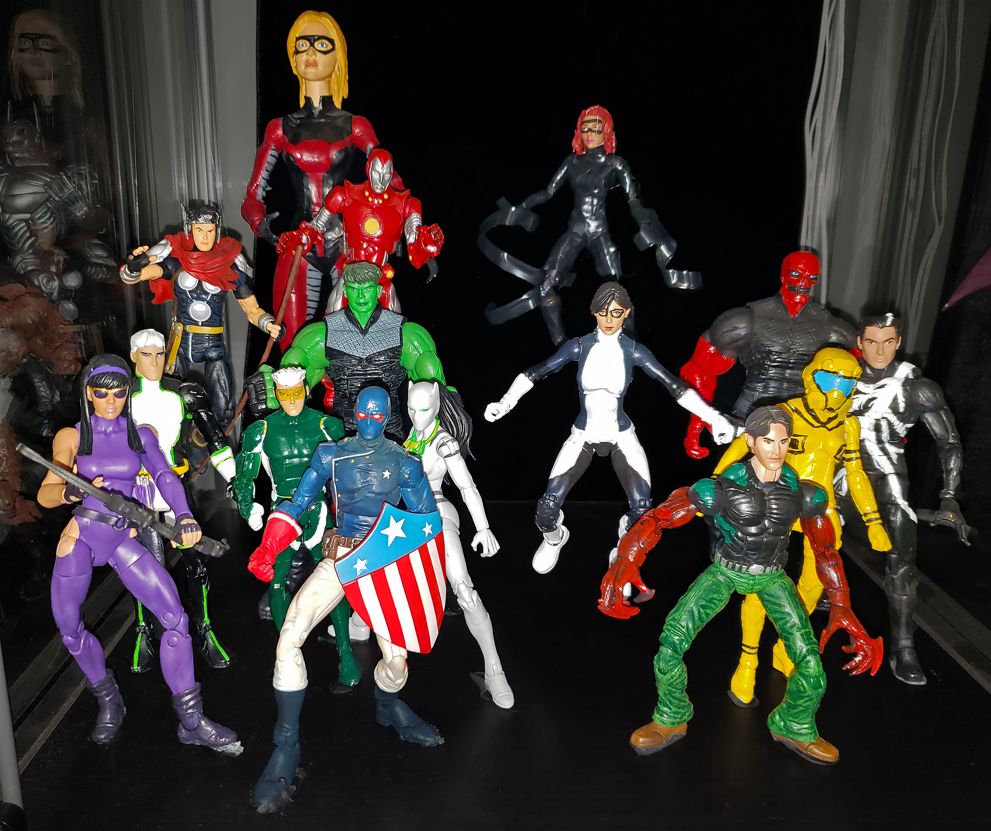 Young avengers action store figures